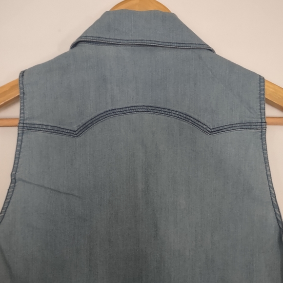 Guess Denim Sleeveless Top Size M - Picture 4 of 9